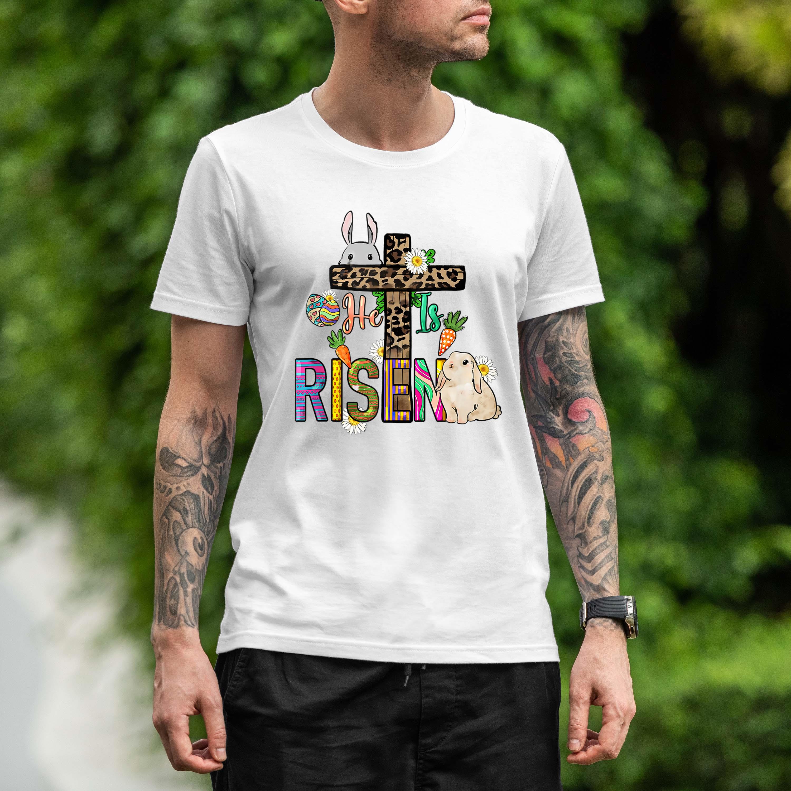 He Is Risen Cross Jesus Religious Easter Day Christians Shirt 